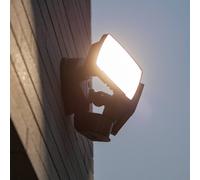 LUTEC Foco de exterior con sensor LED CHIMERA, negro, 2 luces, IP54 EC:EPREL:2207662