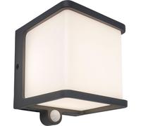 Lutec LED, farola solar para exteriores, modelo Doblo, 11 x 11 cm, 8 W, con sensor de movimiento