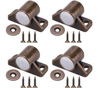 LUTER 4 Piezas Pestillos Magnéticos para Puerta Imanes para Puerta de Armario con Tornillos de Acero Inoxidable para Cierre de Armario de Cocina (Bronce)