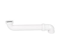 LUTH Premium Profi Parts Codo de desagüe 1 1/2" 90° extensible sifón de fregadero blanco compatible con Viega 105785