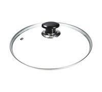 LUTH Premium Profi Parts tapa de vidrio 20 cm universal, compatible con ollas y sartenes Ø200 mm, borde de acero inoxidable, salida de vapor, pomo resistente al calor