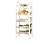 LUTODY - Carrito de cocina, Carro, Almacenamiento metálico, Multiusos con ruedas, Verdulero, Frutero y organizador, Compacto