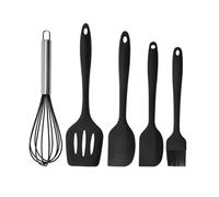 LUTODY - Juego de 5 espátulas de silicona, Antiadherente y resistente al Calor, Kit profesional para cocinar en ollas, sartenes y batir alimentos