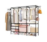 LUTODY - Perchero de pie, Organizador de ropa, Zapatero, Organizador de zapatos, Zapateros para entrada, Recibidor entrada, Armarios roperos, Tendedero, Recibidor, Dormitorio, Perchas para ropa,
