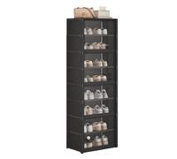 LUTODY - Zapatero, Organizador de zapatos, Compacto con cierre magnético, Estructura de metal, Plegable y portátil para recibidor, Sala de estar y salón, Ligero y resistente