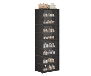LUTODY - Zapatero, Organizador de zapatos, Compacto con cierre magnético, Estructura de metal, Plegable y portátil para recibidor, Sala de estar y salón, Ligero y resistente