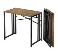 Lutown-Teen Escritorio Plegable para Ordenador de 90 cm, Escritorio de Camping, no Requiere Montaje, Mesa de Oficina en casa, Espresso
