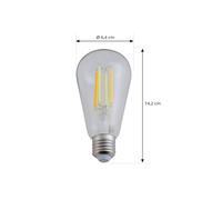 LUUMR Smart LED E27 ST64 7W transparente ZigBee Hue Tuya EC:EPREL:1881870