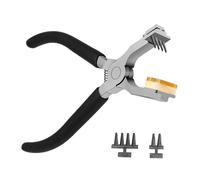 Luwecf Perforadora de Cuero Alicate para Hacer Agujeros Cinturón Herramienta Acero Inoxidable Mango PP Adecuada para Costura Artesanía Relojes Correas, B