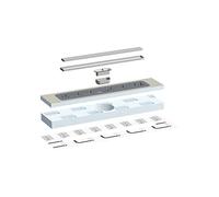 LUX ELEMENTS Canaleta de desagüe de suelo TUB-LINE RT 90 x 20 cm, 7 x 65 cm, para instalación en pavimento, puente giratorio con manguito de sellado