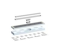 LUX ELEMENTS Canaleta de desagüe de suelo TUB-LINE RT 90 x 20 cm, 7 x 75 cm, para instalación en pavimento, puente giratorio con manguito de sellado