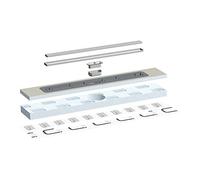 LUX ELEMENTS Canaleta de desagüe para suelo TUB-LINE RT 120 x 20 cm, 7 x 85 cm, para instalación en pavimento, puente giratorio para canalones, incluye manguito de sellado