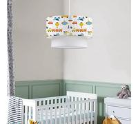lux.pro Lámpara Colgante Infantil Lámpara de Techo para Niños con Motivo de Medios de Transporte 1xE27 20 W Plástico Tela 70 x Ø 30 cm Multicolor