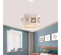 Lámpara colgante infantil lurgan 1xe27 motivo de animales 70xø30 cm - blanco [lux.pro]