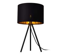 lux.pro Lámpara de Mesa Metz Trípode 51 x ø 30 cm Lámpara de noche de diseño con 3 Patas Negro