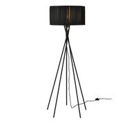 [lux.pro] lámpara de pie 'black mikado' - bombilla excluida - e27 / 60 w / 230 v - negro (155cm - 48 cm) - design