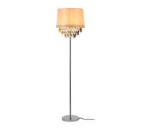 [lux.pro] lámpara de pie - e27 / 60 w / 230 v - blanco-cromo 165cm - 40cm
