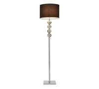 [lux.pro] lámpara de pie 'spheridern' -- e27 / 60 w / 230 v - negro-cromo (155cm - 37,5 cm)