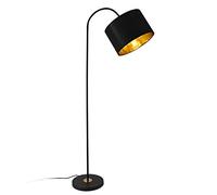lux.pro Lámpara de Pie Toledo Con Pantalla Giratoria en Negro Diseño Moderna Iluminación Interior Altura 173 cm