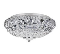 lux.pro luz de techo - Lámpara de techo colgante - Cristales de Arte centelleantes (3 x E14) - cromo