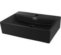 LuxeBath: Lavabo de encimera, diseño rectangular, 51,5 x 36 x 13 cm, color mate, fabricado en cerámica