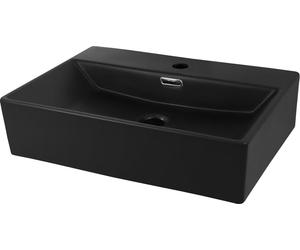 LuxeBath: Lavabo de encimera, diseño rectangular, 51,5 x 36 x 13 cm, color mate, fabricado en cerámica