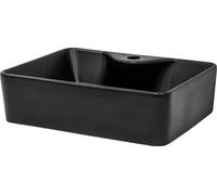 LuxeBath: Lavabo de encimera, rectangular, 49x36,5x14 cm, color , fabricado en cerámica, incluye desagüe sin desbordamiento