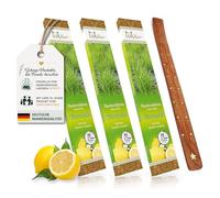 LUXflair XXL Set económico: 3 Paquetes de Varillas de Incienso Gigante Citronela 3x20 con hasta 3 Horas de luz por Varilla, para Uso en Exteriores, Incl. Soporte