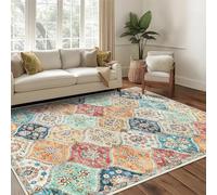 LuxFocus Alfombra de salón vintage marroquí de pelo bajo, 160 x 230 cm, color naranja