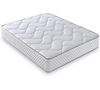 LUXIABED Colchón 150x190 Reversible de Matrimonio. Alto Confort. Transpirable, Antiácaros y Hipoalergénico. Viscoelastica Plus Adaptable. Confort + Firmeza Media Blanco. Modelo Genius Altura 26 cm