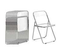 LuxNook 10 sillas Plegables Silla de Pet Metal Transparente Silla Plegable Capacidad de Carga de 150 kg para Comedor, salón, jardín