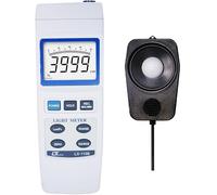 Luxómetro Digital (Rango: 0 a 400.000 Lux) con Sensor de Temperatura Ambiente,Luxómetro portátil,Medidor de luz Sensor de luz, Ideal para estadios. Modelo: LX-1108.