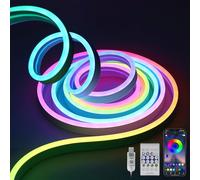LUXONIC USB 5V Tiras LED Neon 3M, Luces LED Strip RGBIC de Neón de DIY Silicona Flexible,Control por App&Remote,Sincronización de Música,diseño DIY para el dormitorio,TV Backlight,Gaming,Party Decor