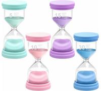 Luxoraiova Juego de 4 Reloj de Arena, Colorido Reloj Arena | Temporizadores de Arena 5min / 10min / 15min / 30min para Escuela, Oficina, Actividades Programadas, Decoracion, Cocina