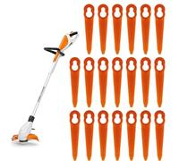 Luxorium Cuchillas de Repuesto para Cortacésped, Pack de 20, Compatibles con Einhell Grass Trimmer GE-CT 18 Li, GC-CT 18/24 Li, BG-CT 18 Li, RG-CT 18 Li - Accesorios para Cortacésped a Batería