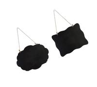 Luxshiny 2 Piezas Pizarra de Madera Colgante Portátil Doble Cara para Dibujar y Escribir, Tablero Borrable Negro de Tablero de Densidad Adecuado Manualidades
