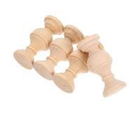 Luxshiny 4 Piezas de Balaustre de Madera Maciza Estilo Europeo Base Redonda para Decoración de Mesa de Entrada y Proyectos Artesanales
