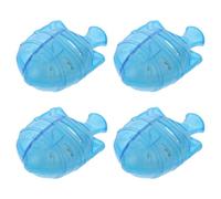 Luxshiny 4 Piezas Filtro de Repuesto para Humidificador de Vapor Frío Forma de Pez, Plástico Azul, Reduce Polvo Blanco y Limpia Minerales en Acuarios y Peceras