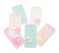 Luxshiny 6 Piezas Blocs de Notas en Espiral Mini Fruta, Páginas en Blanco | Papel, Diseño Creativo y Delicado, Cubiertas de Tonos Brillantes, para Oficina, Listas y Dibujo Infantil Estilo Aleatorio