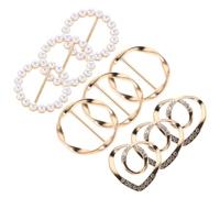 Luxshiny 9 Piezas Hebilla para Ropa y Pinza para Bufanda de Aleación de Zinc Zircon y Plástico, para Camisas y Camisetas, Mujer, Viaje y Uso Diario