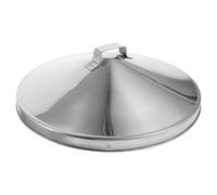 Luxshiny Acero Inoxidable Portátil Tapa Redonda, para Fogata 28cm | Apagador Metálico para Patios y Campamentos, Protección contra Residuos, Uso Doméstico y Reuniones al Aire