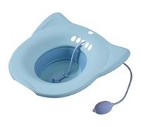 Luxshiny Bidé Portátil para Inodoro Plegable Azul, Material Saludable Pp Tpr, Ahorro de Espacio para Embarazadas y Discapacitados Baño