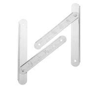 Luxshiny Bisagras de Aleación de Aluminio en Color Plata para Escalera de Tijera, Accesorio de Escalera Resistencia Corrosión, Pack de 2 Piezas para Uso Doméstico