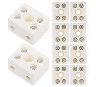 Luxshiny Conectores de Bloque de Terminales Eléctricos de Cerámica y Aleación Resistentes a Altas Temperaturas para Cables Eléctricos y Dispositivos de Térmico Paquete de 10 Unidades