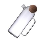Luxshiny Jarra de Vidrio Grueso con Tapón de Corcho Tetera Grande para Infusiones y Jugos para Uso Doméstico y Bebidas Frías o Calientes