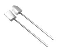 Luxshiny Juego de 3 Cucharas para Helado de Acero Inoxidable Mango Largo, Anti-rust y Resistentes Corrosión para Celebracion Verano en Cocina y Café