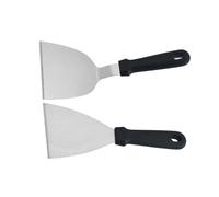 Luxshiny Kit de 2 Espátulas de Acero Inoxidable para Plancha Resistentes al Calor, Utensilios Versátiles para Cocina y Parrilla, Adecuado para Preparar Bistec y Huevos