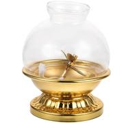 Luxshiny Lámpara de Aceite Vintage con Iluminación de Emergencia de Aleación y Vidrio y Diseño Retro para Uso en Interiores para Villas y Cocinas