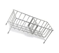 Luxshiny Organizador de Esponja de Acero Inoxidable Plata Bandeja de Goteo Desmontable Rejilla de Alambre para Fregadero para Bolas de Cocina para Cocina y Baño