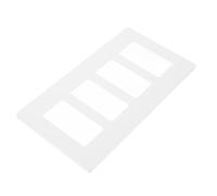 Luxshiny Placa de Pared para Interruptor y Enchufe Doble sin Tornillos, PC Blanco, Fácil de Instalar, Diseño para Dos Tomas, Estilo Minimalista